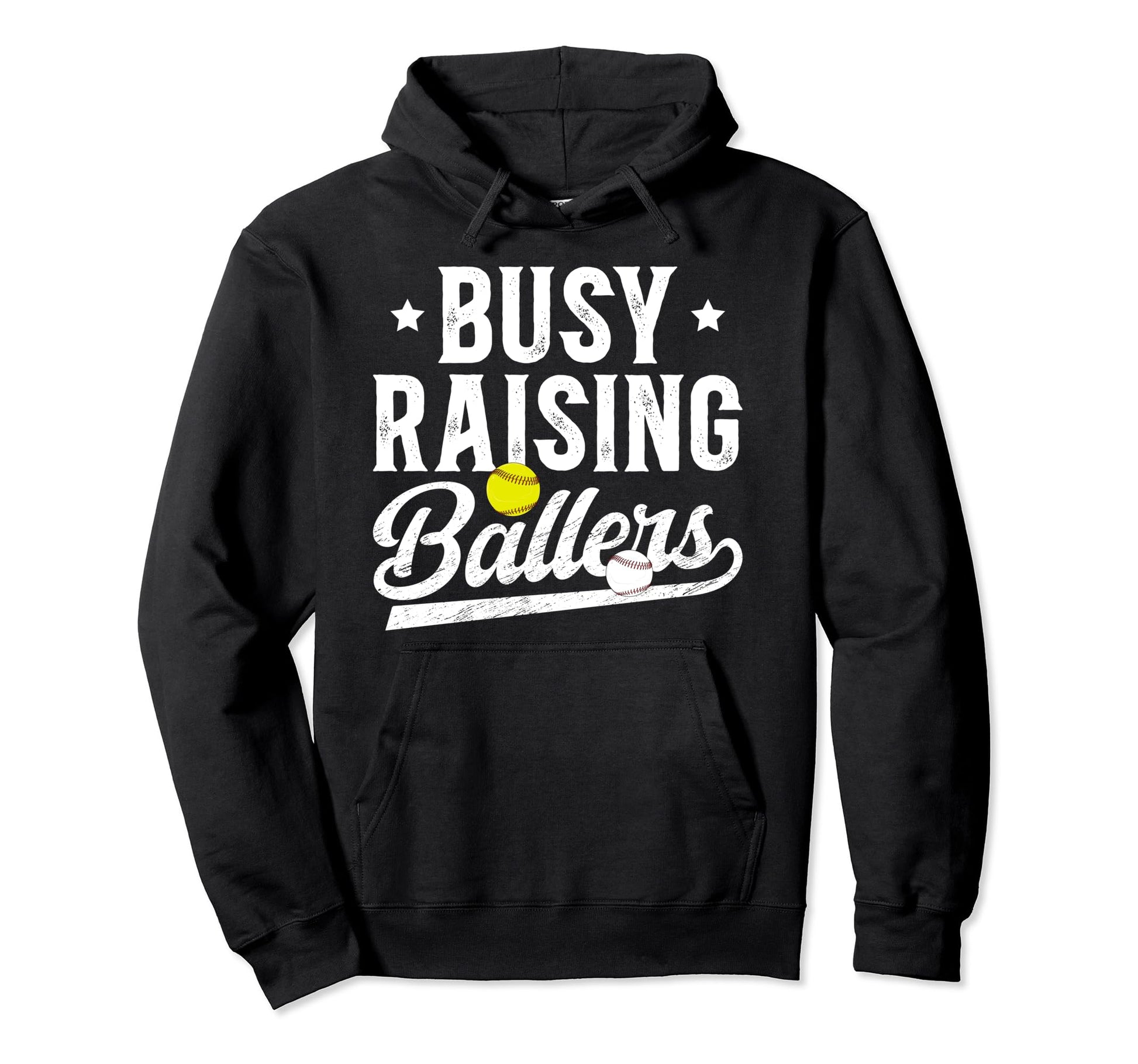 Busy Raising Ballers Baseball Hoodie - Aesthetic Graphic for Adults - T-Shirt, Sweatshirt, Hoodie