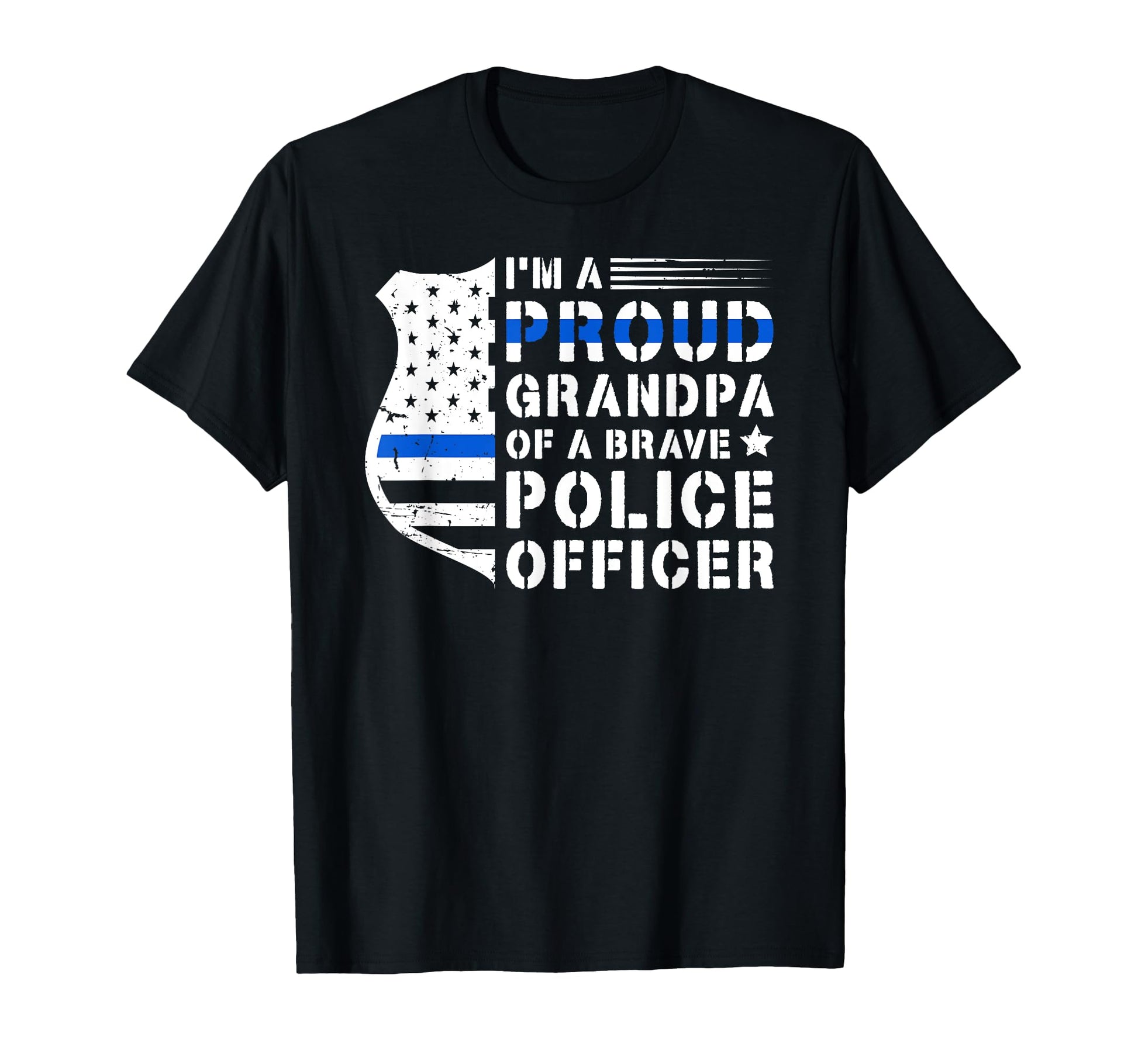 Proud Grandpa Police Officer T-Shirt - Fun Novelty Design Men Women - T-Shirt, Sweatshirt, Hoodie