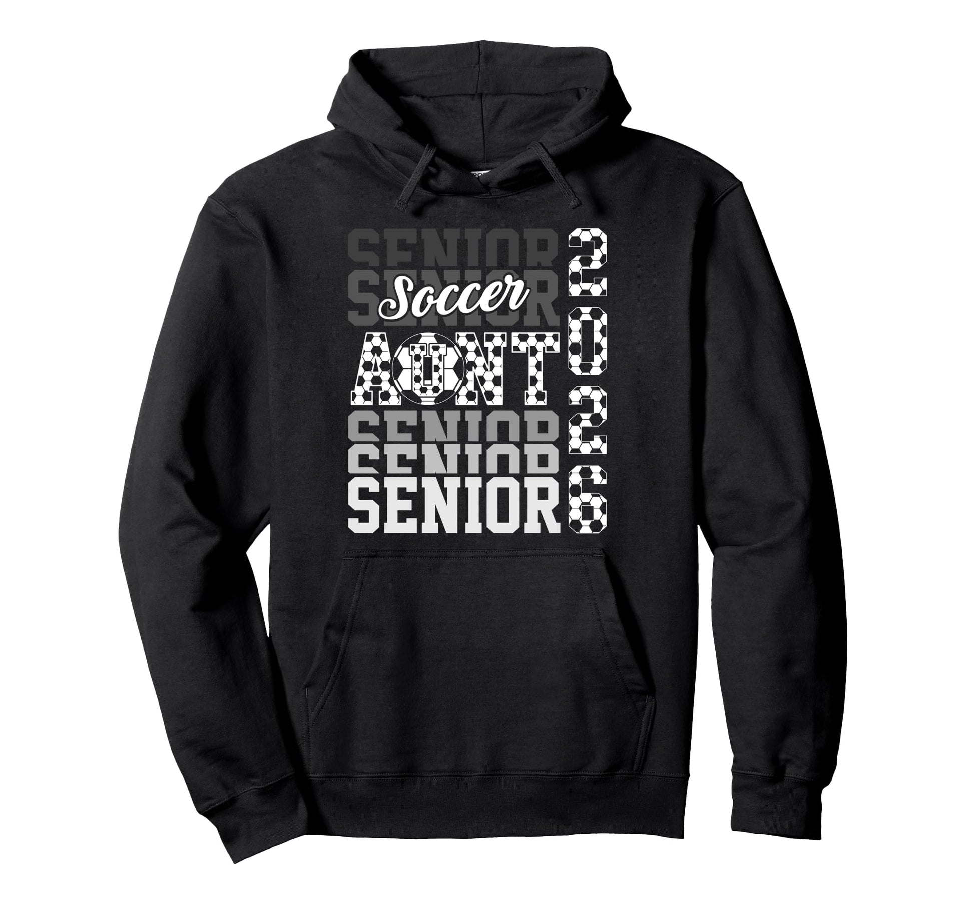 2026 Soccer Senior Aunt Graduation Hoodie - Minimalist Print Men Women - T-Shirt, Sweatshirt, Hoodie