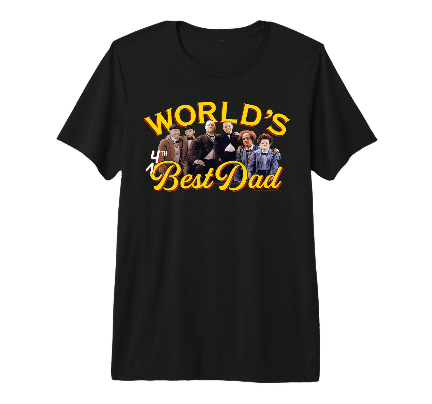 Mens Three Stooges 4Th Best Dad T-Shirt - Unique Graphic Unisex - T-Shirt, Sweatshirt, Hoodie