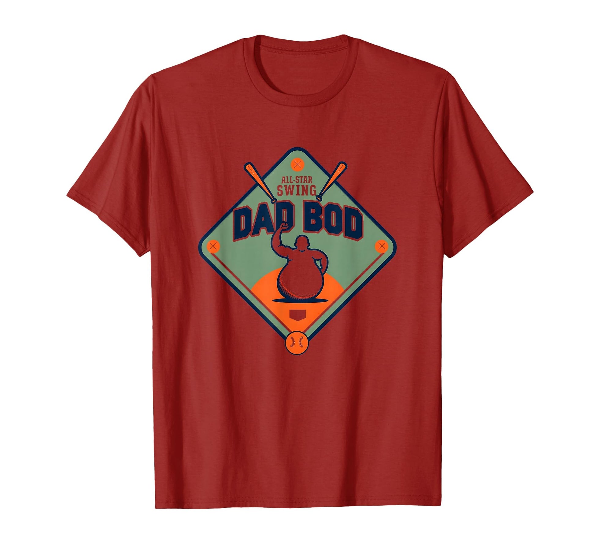 Baseball Dad Bod All Star Swing T-Shirt - Casual Everyday Wear Unisex - T-Shirt, Sweatshirt, Hoodie