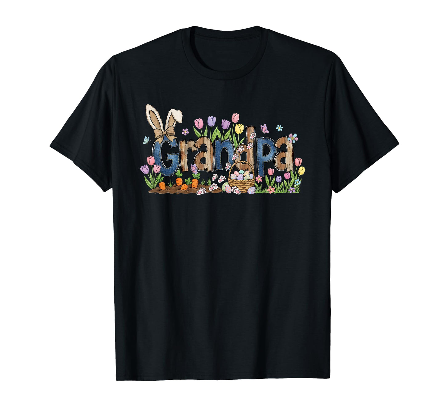 Happy Easter Grandpa Bunny Ears T-Shirt - Casual Everyday Wear for Adults - T-Shirt, Sweatshirt, Hoodie