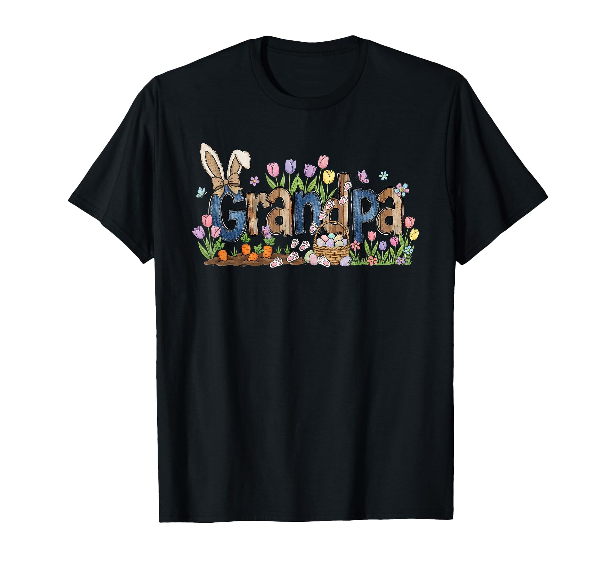 Happy Easter Grandpa Bunny Ears T-Shirt - Casual Everyday Wear for Adults - T-Shirt, Sweatshirt, Hoodie