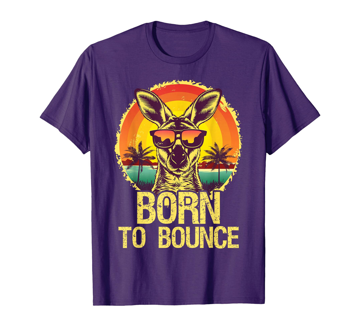 Born To Bounce Kangaroo Funny T-Shirt - Minimalist Print for Adults - T-Shirt, Sweatshirt, Hoodie