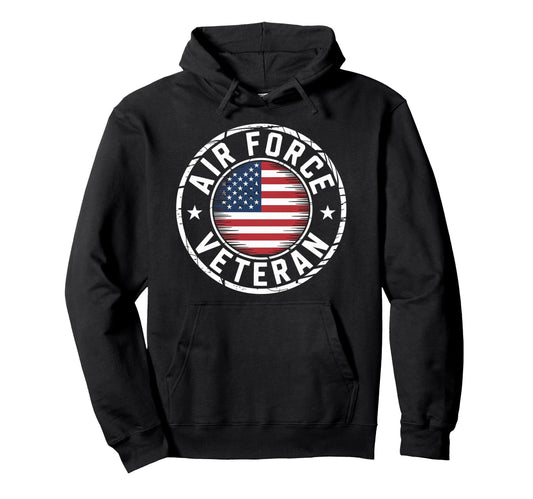Air Force Veteran Us American Flag Dad Hoodie - Fun Novelty Design Unisex - T-Shirt, Sweatshirt, Hoodie