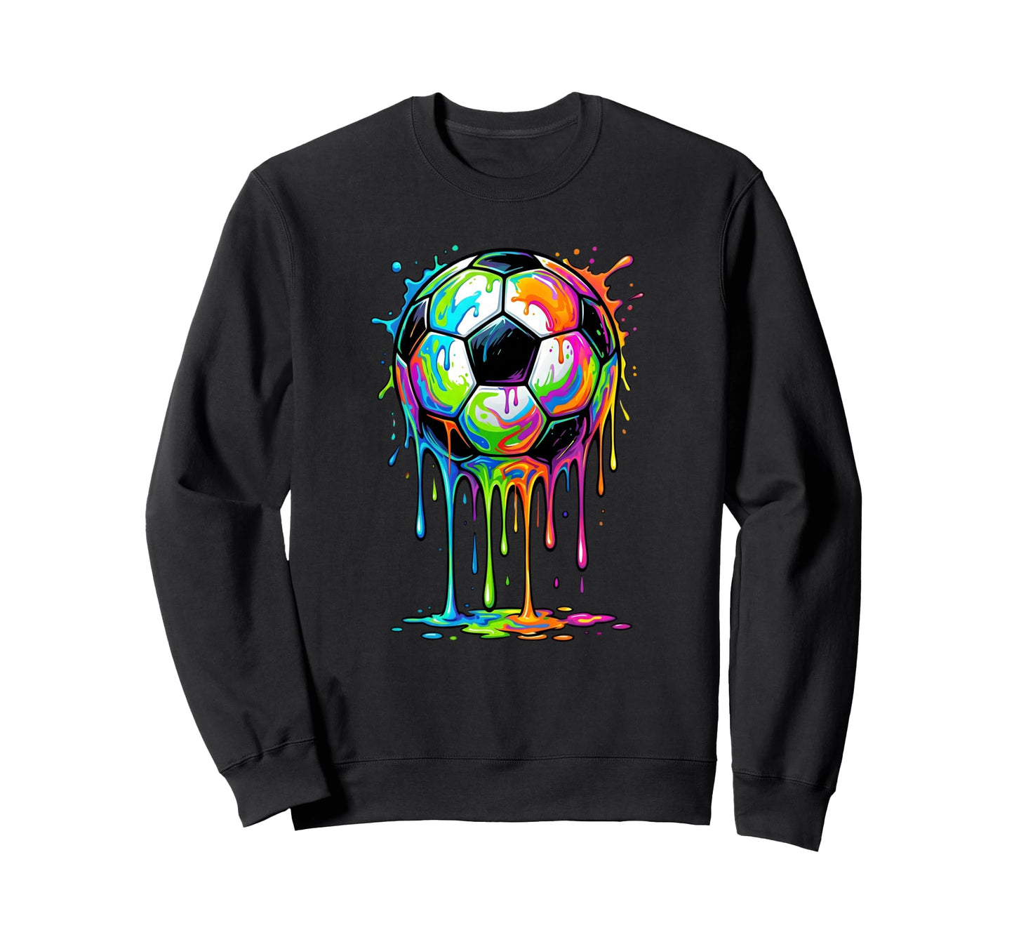 Dripping Soccer Drip Ice Cream Drip Sweatshirt - Custom Art Print Unisex - T-Shirt, Sweatshirt, Hoodie