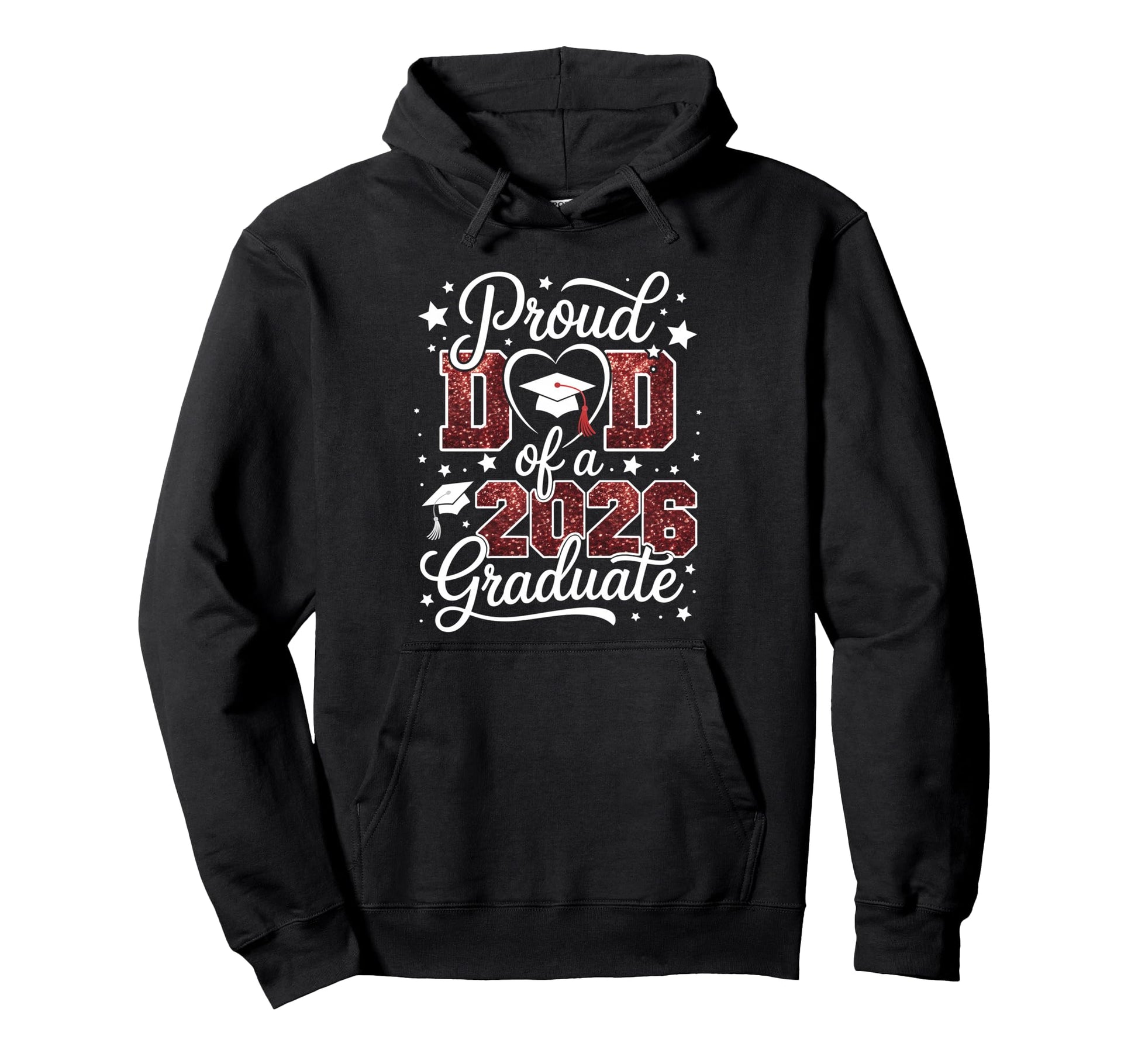 Proud Dad Class 2026 Graduate Senior Hoodie - Graphic Print for Adults - T-Shirt, Sweatshirt, Hoodie