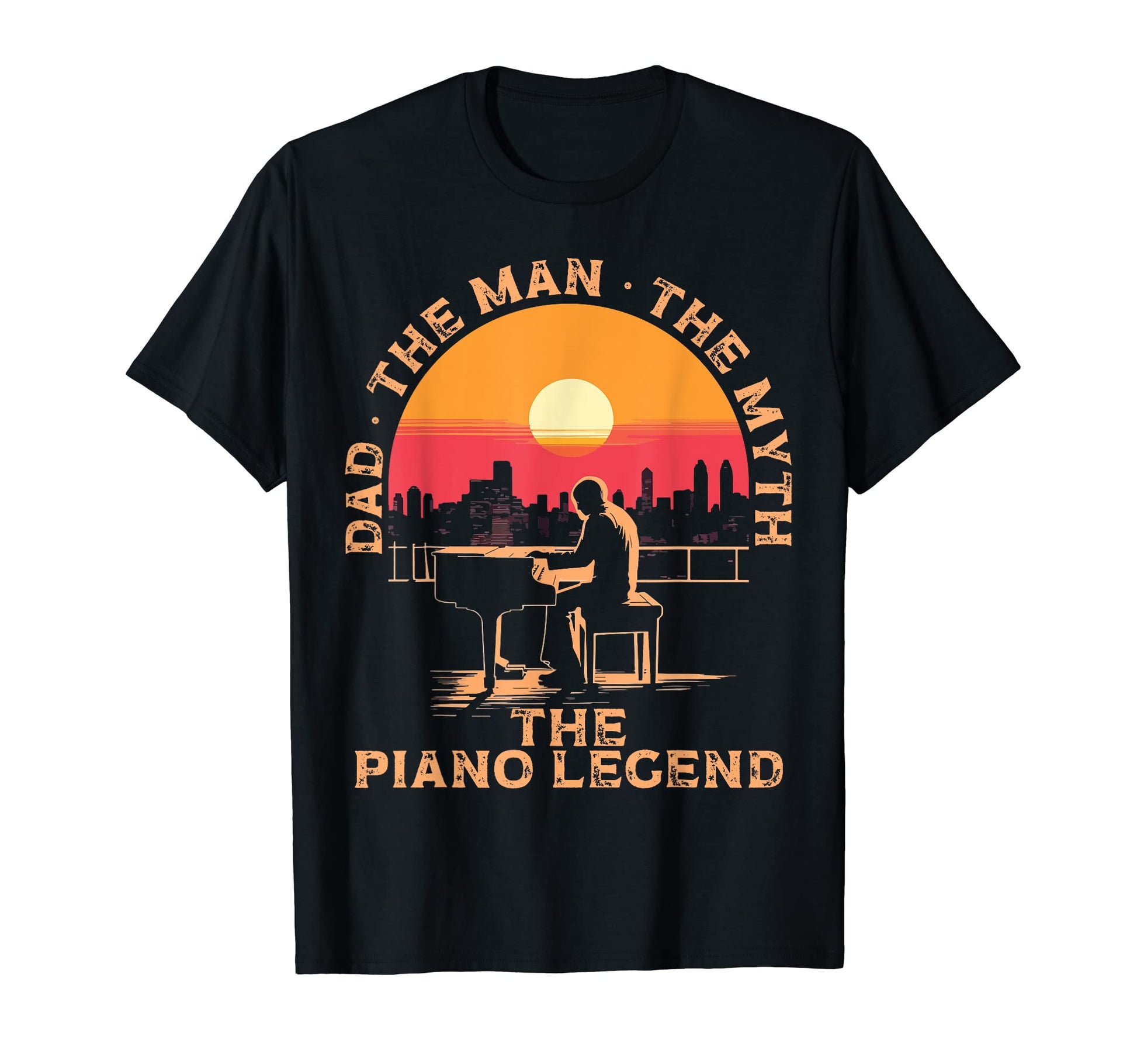 Piano Dad Piano Pianist Keyboard T-Shirt - Custom Art Print for Adults - T-Shirt, Sweatshirt, Hoodie