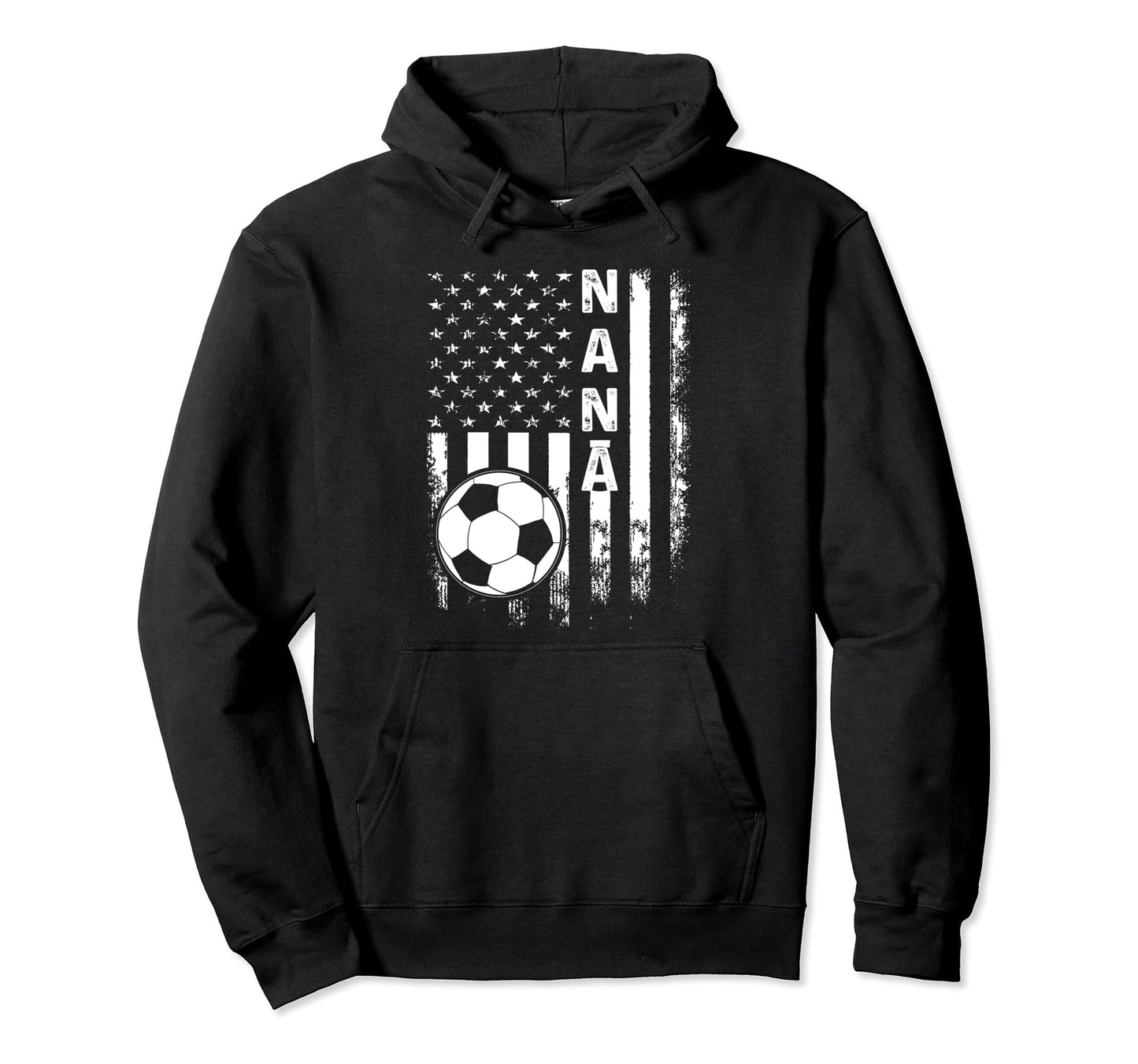 Soccer Nana American Flag Hoodie - Custom Art Print Men Women - T-Shirt, Sweatshirt, Hoodie