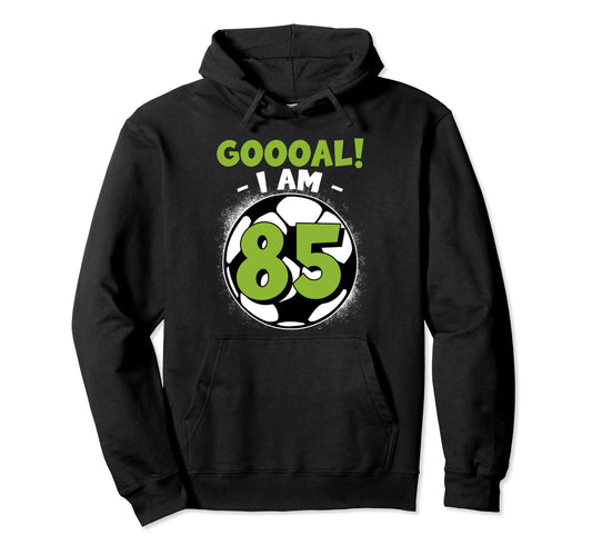 85 Year Old Birthday Soccer Themed Hoodie - Minimalist Print Men Women - T-Shirt, Sweatshirt, Hoodie