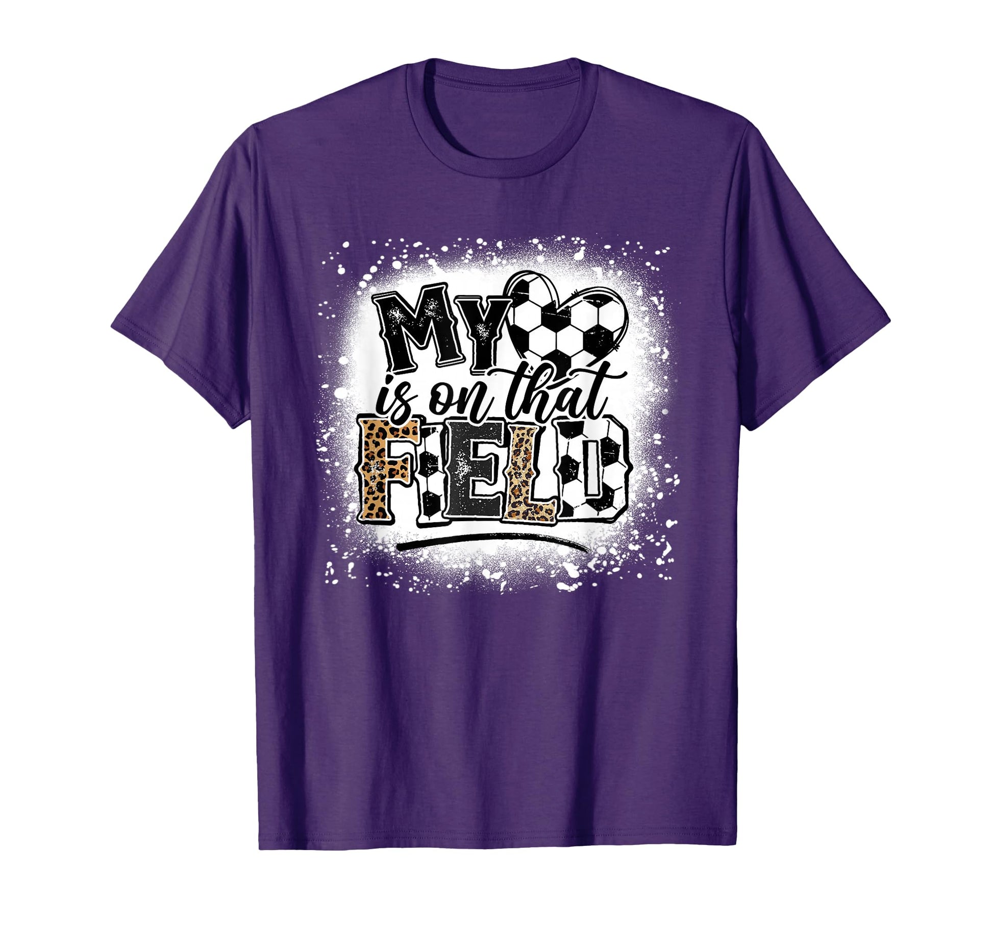 Leopard My Heart Is That Field T-Shirt - Fun Novelty Design for Adults - T-Shirt, Sweatshirt, Hoodie
