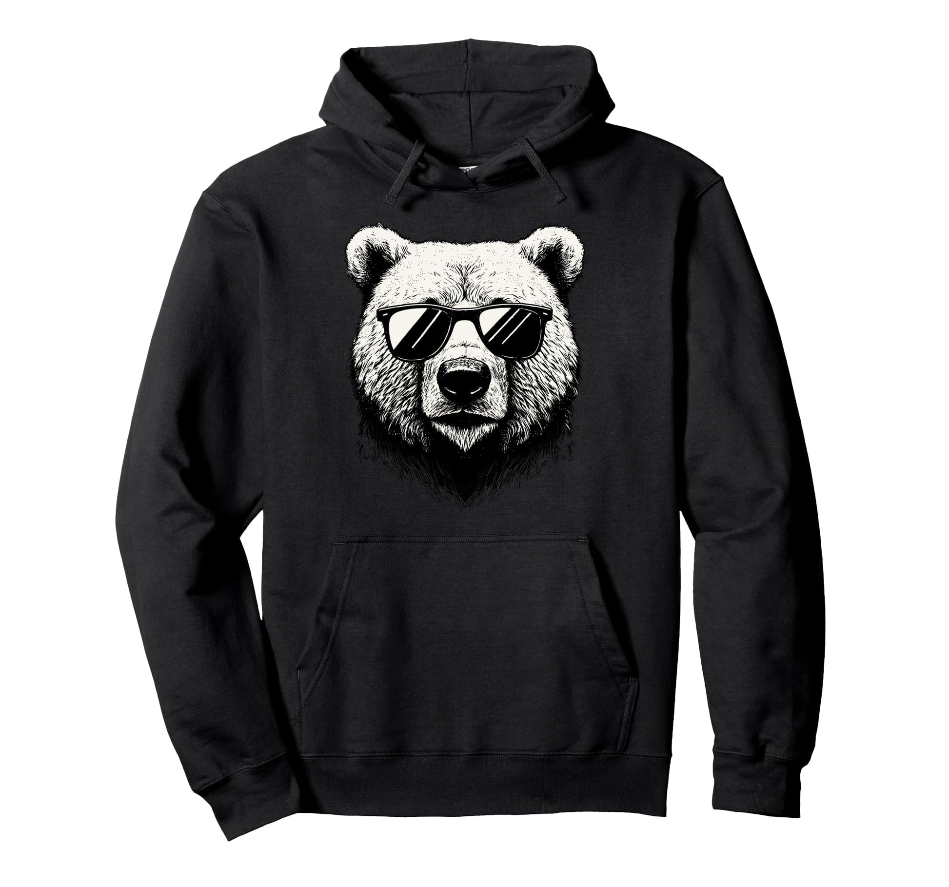 Funny Bear Punk Rock Dad Papa Gifts Hoodie - Unique Graphic for Adults - T-Shirt, Sweatshirt, Hoodie