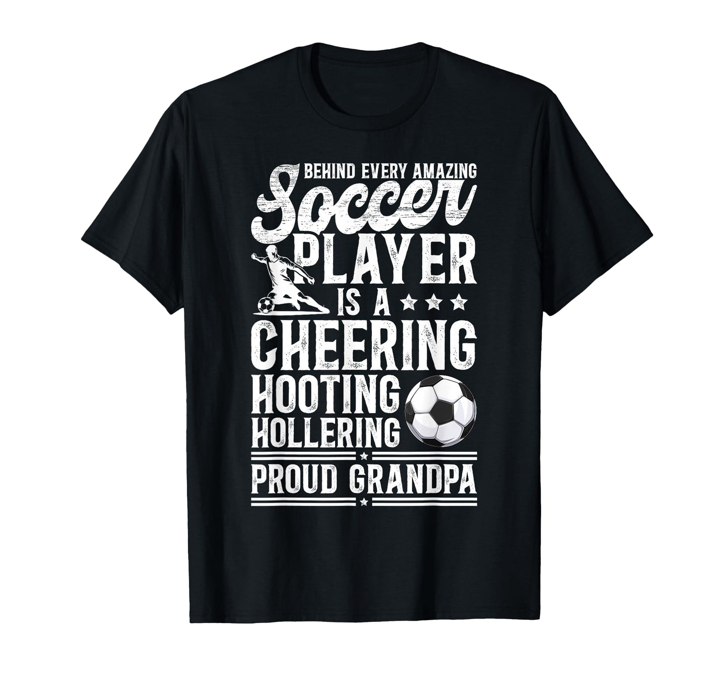 Proud Grandpa Soccer Player T-Shirt - Trendy Graphic for Adults - T-Shirt, Sweatshirt, Hoodie