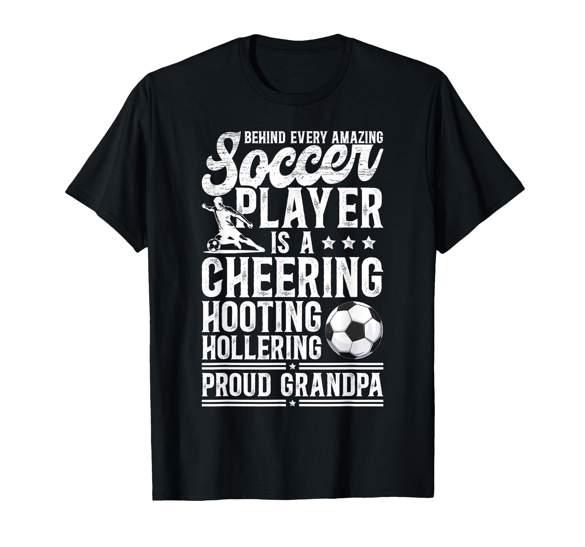 Proud Grandpa Soccer Player T-Shirt - Trendy Graphic for Adults - T-Shirt, Sweatshirt, Hoodie