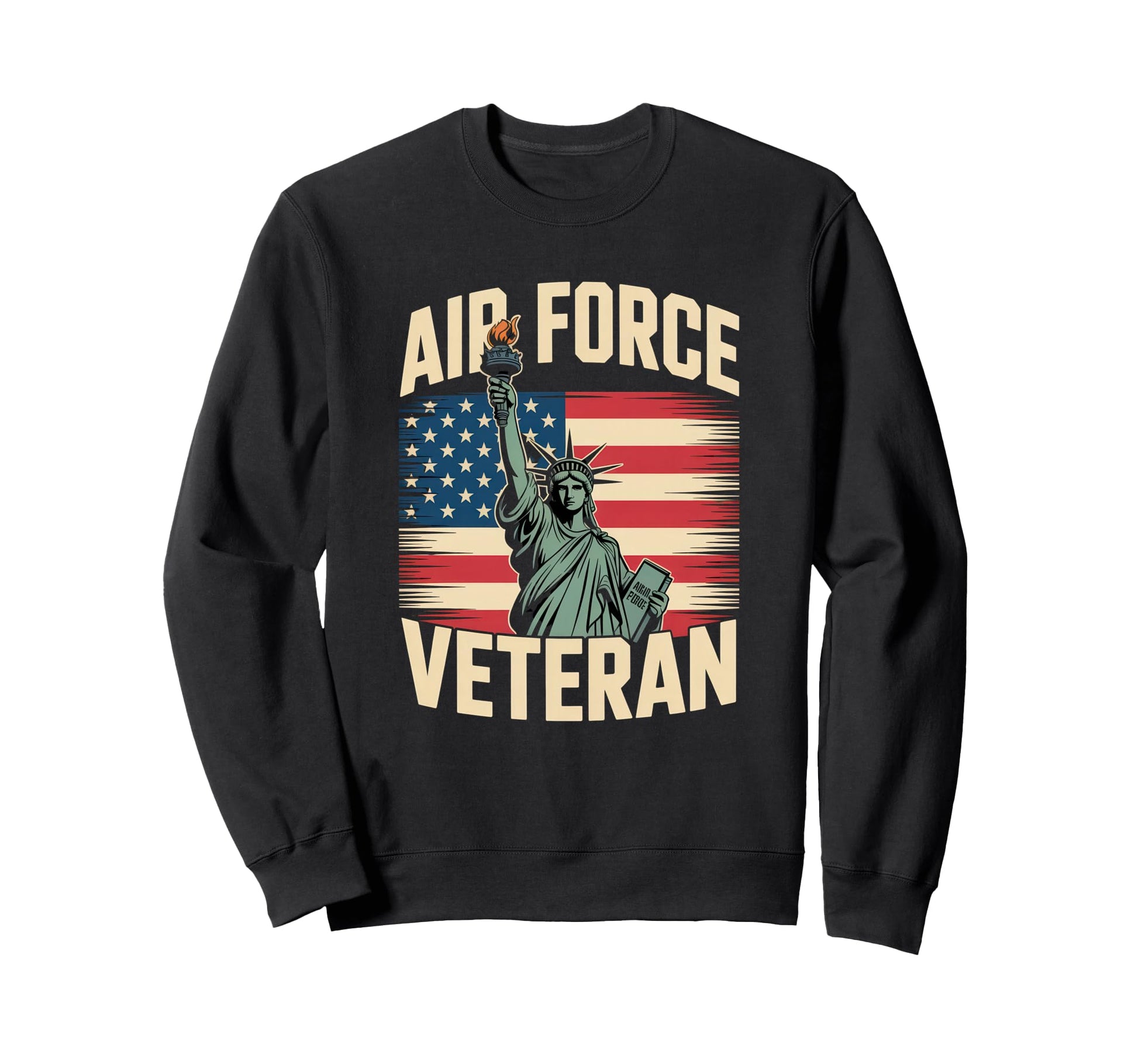 Air Force Veteran Us American Flag Sweatshirt - Graphic Print Men Women - T-Shirt, Sweatshirt, Hoodie