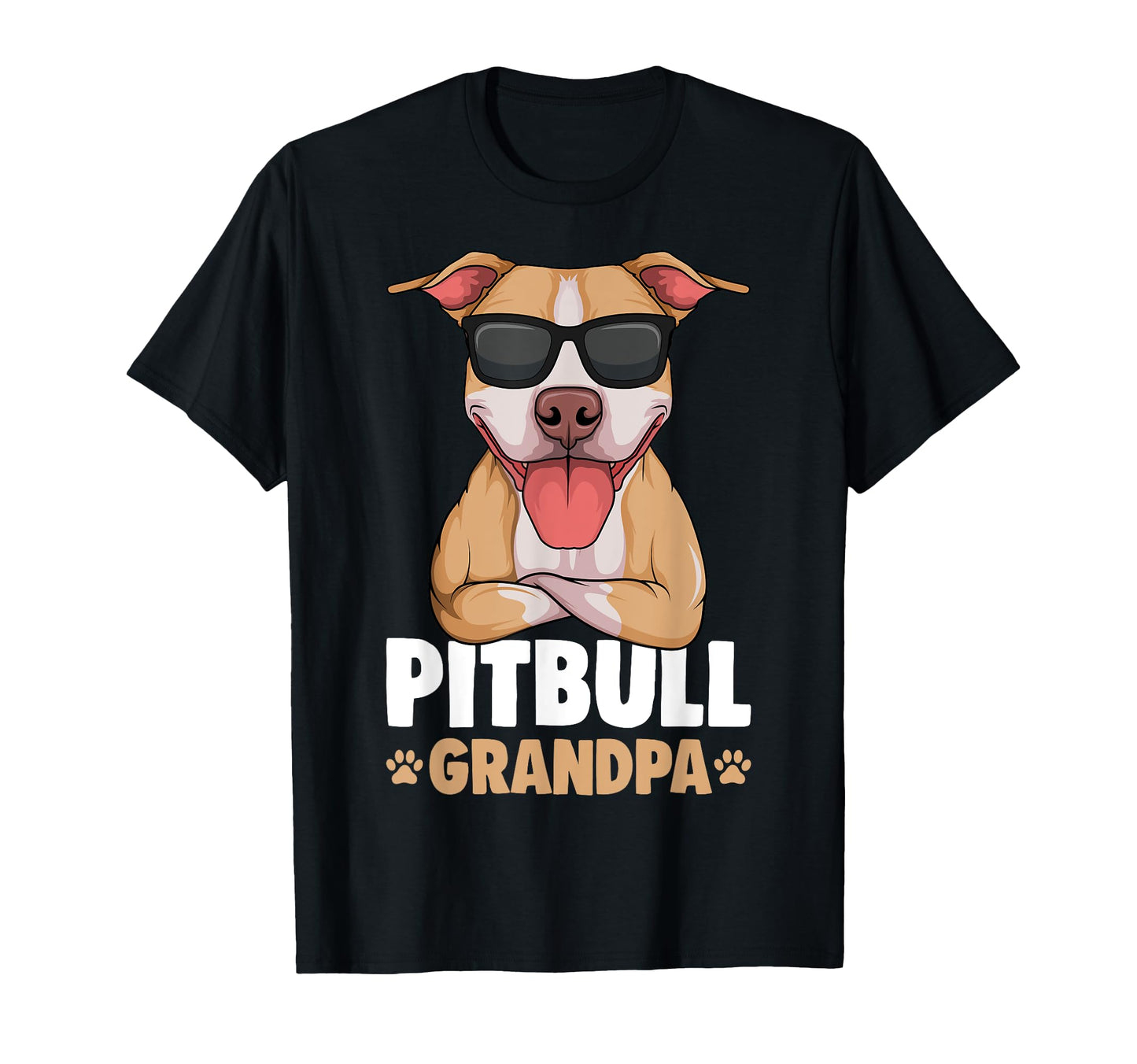 Pitbull Grandpa Pittie Dog T-Shirt - Graphic Print Unisex - T-Shirt, Sweatshirt, Hoodie