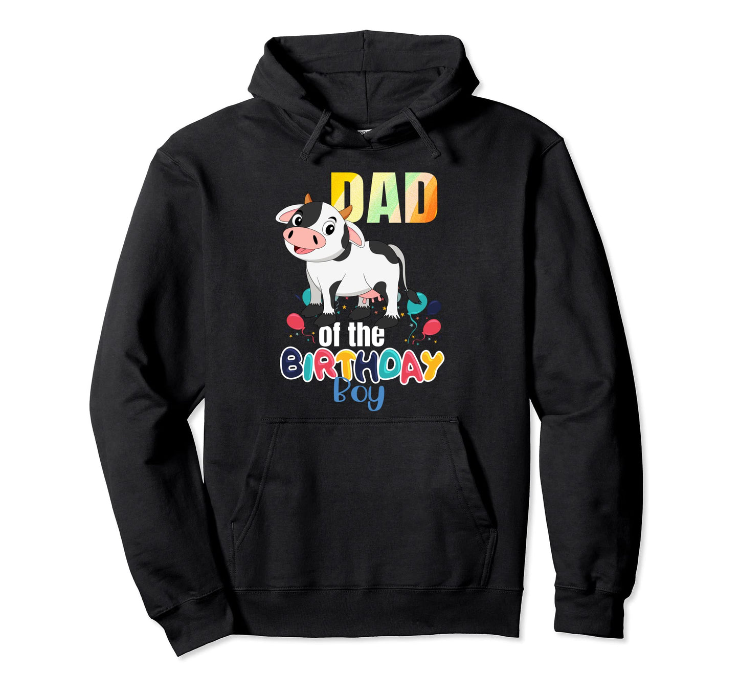 Dad Birthday Zoo Cow Birthday Hoodie - Custom Art Print for Adults - T-Shirt, Sweatshirt, Hoodie