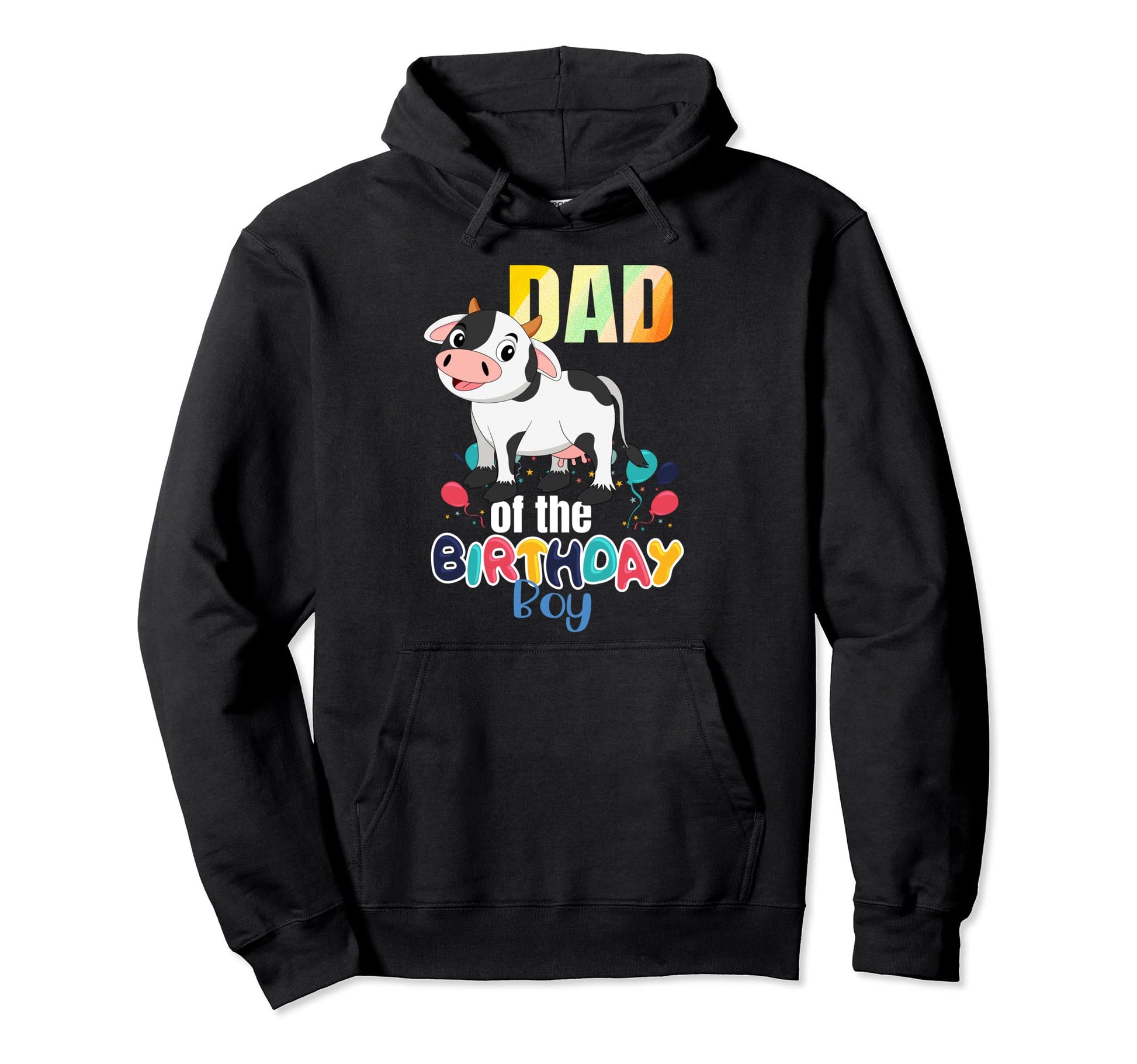 Dad Birthday Zoo Cow Birthday Hoodie - Custom Art Print for Adults - T-Shirt, Sweatshirt, Hoodie