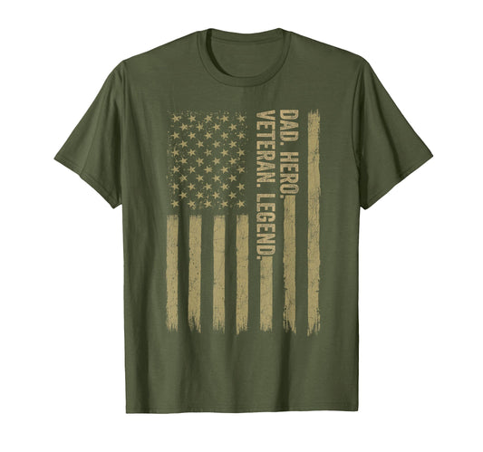 American Flag Fathers Day Patriotic T-Shirt - Novelty Apparel for Adults - T-Shirt, Sweatshirt, Hoodie