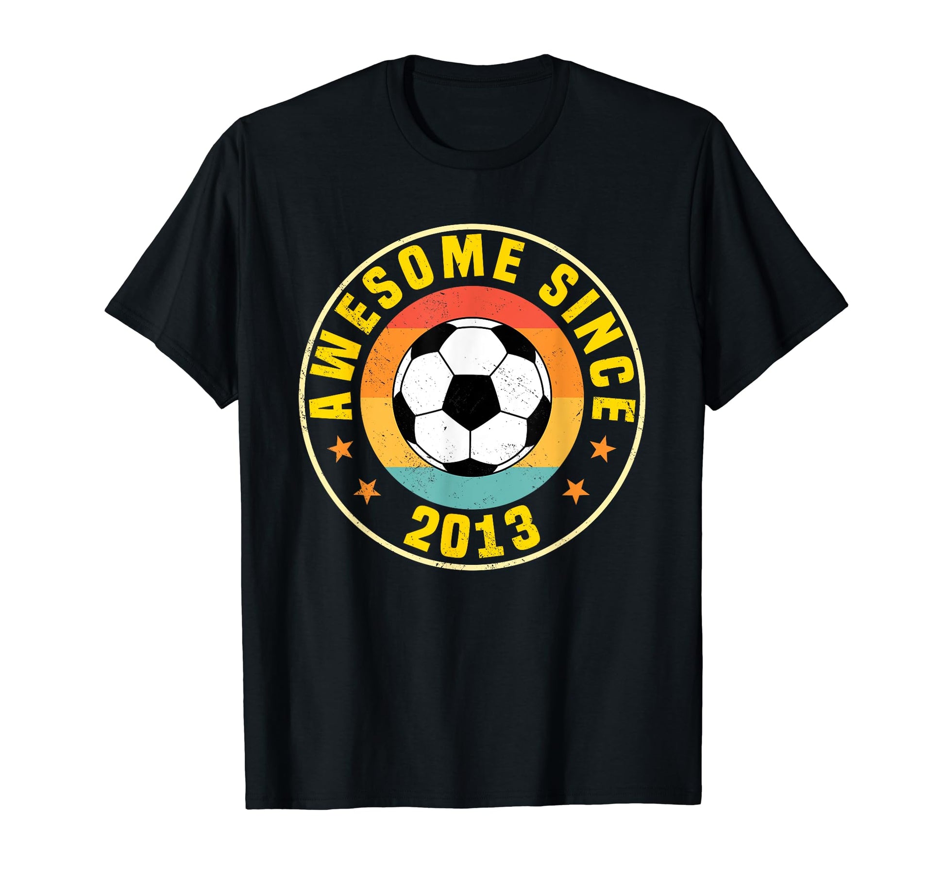 Awesome Since 2013 Soccer Birthday Party T-Shirt - Novelty Apparel Unisex - T-Shirt, Sweatshirt, Hoodie