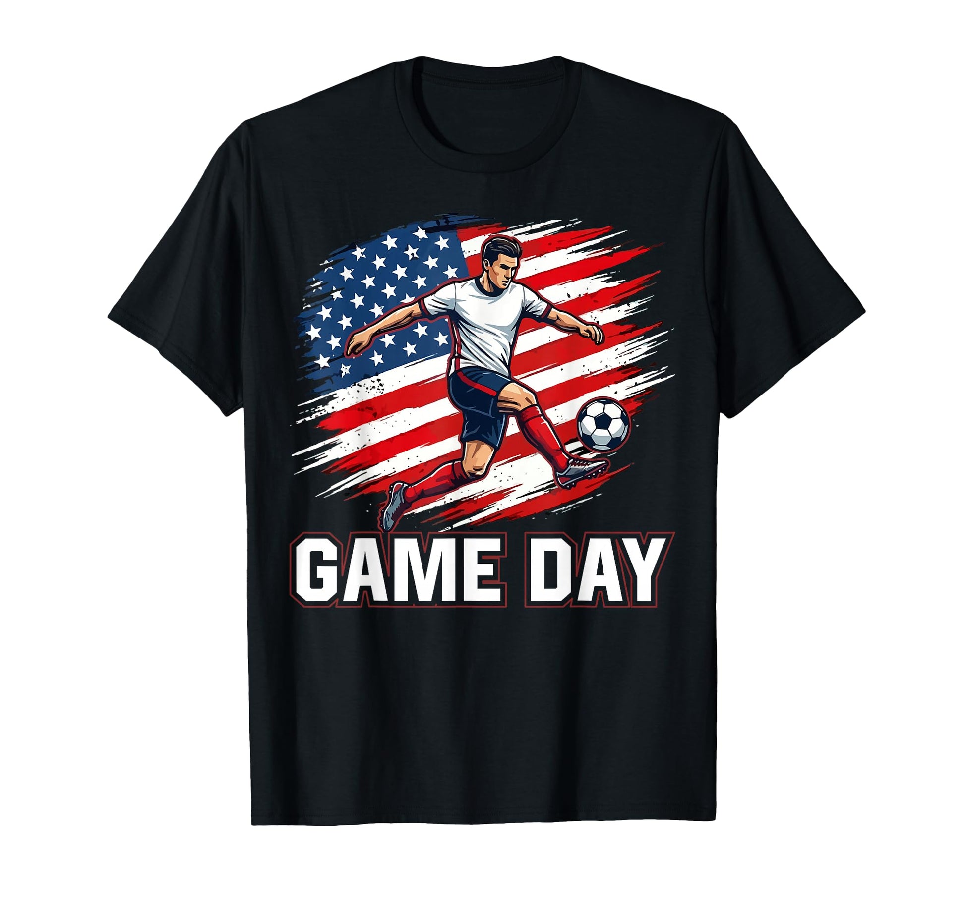 Game Day American Flag Patriotic T-Shirt - Streetwear Style for Adults - T-Shirt, Sweatshirt, Hoodie