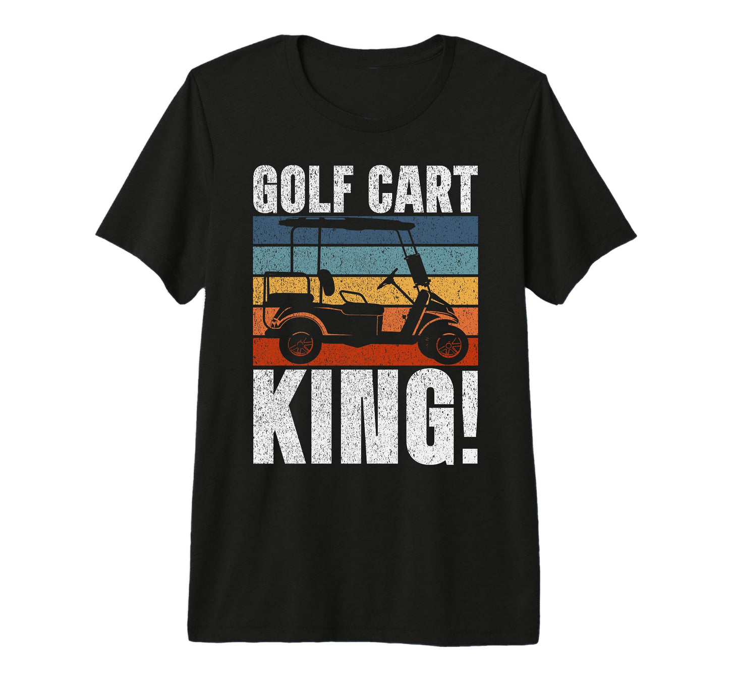 Golf Cart King Golf Dad Tri Blend T-Shirt - Unique Graphic Unisex - T-Shirt, Sweatshirt, Hoodie
