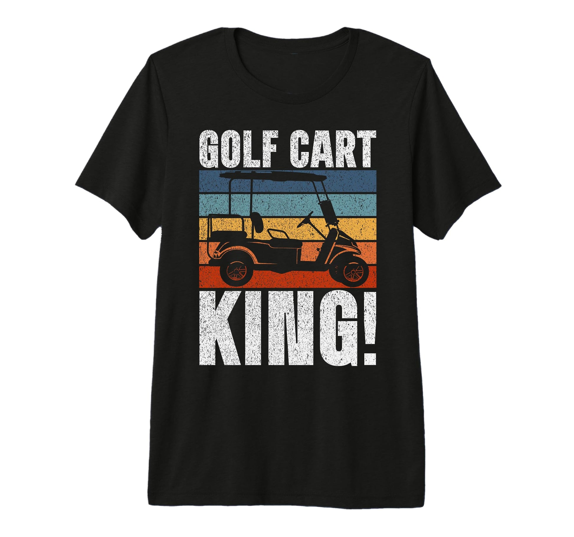 Golf Cart King Golf Dad Tri Blend T-Shirt - Unique Graphic Unisex - T-Shirt, Sweatshirt, Hoodie