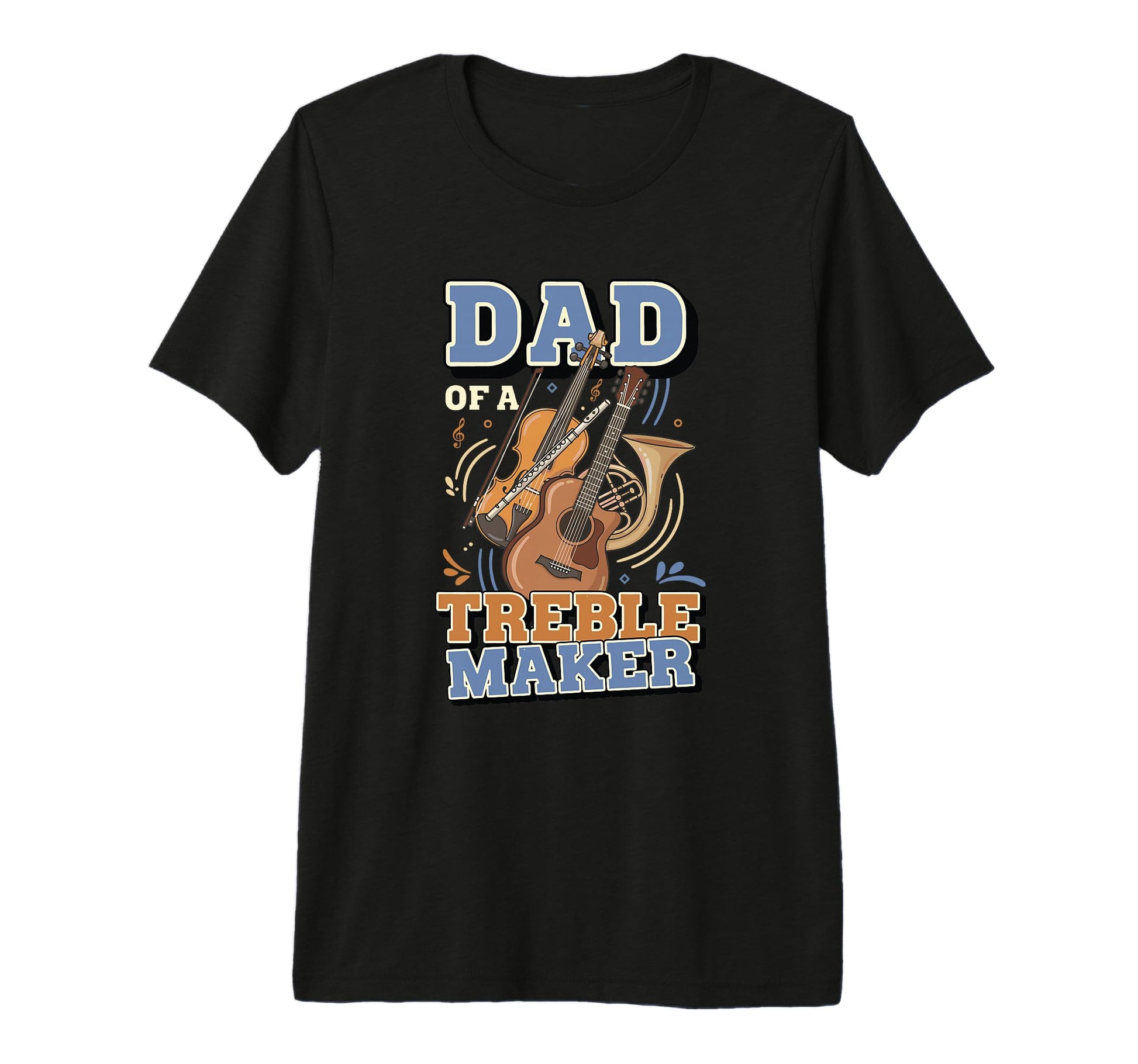 Musician Dad Treble Maker Tri Blend T-Shirt - Graphic Print Men Women - T-Shirt, Sweatshirt, Hoodie