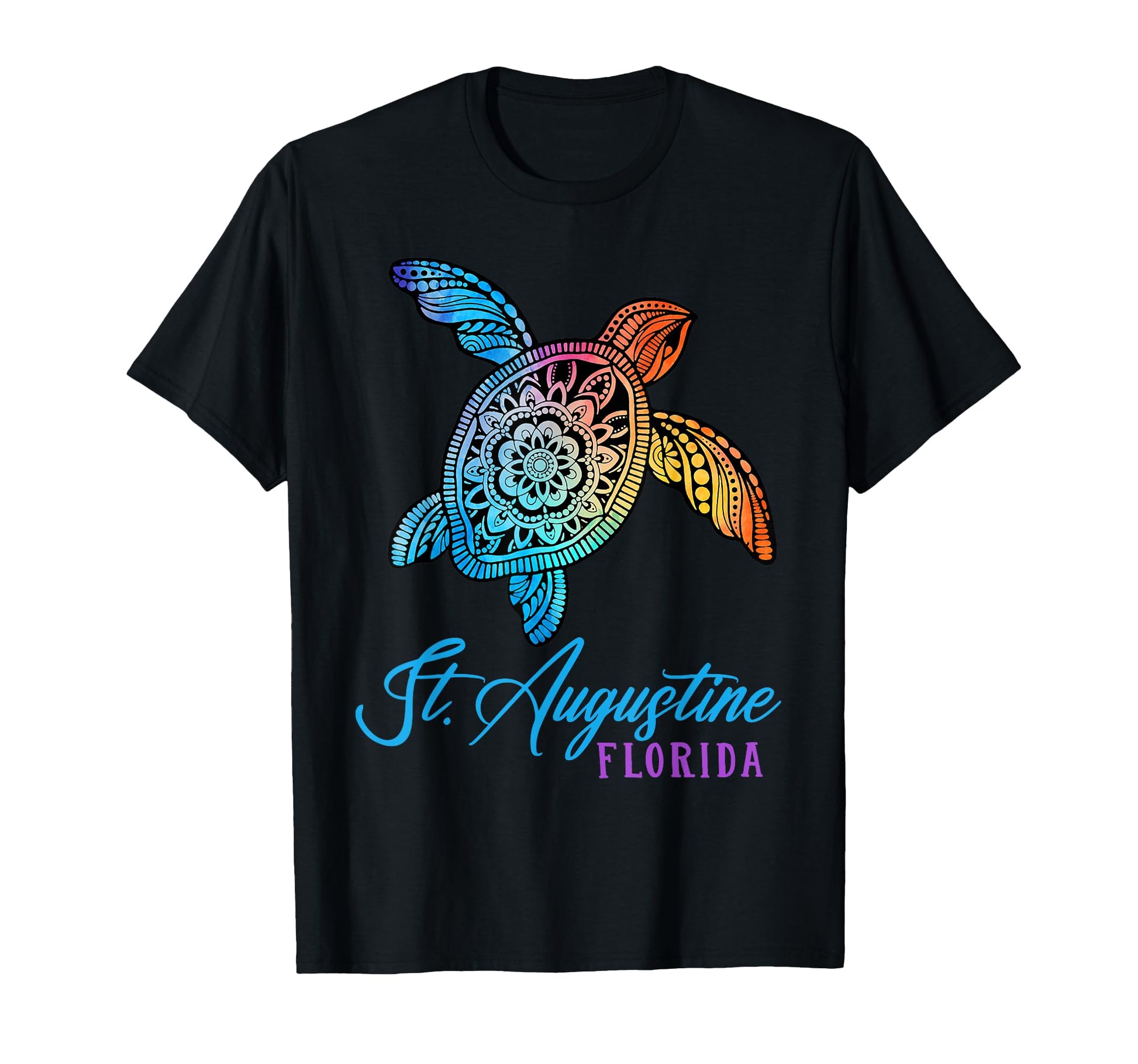 St Augustine Florida Tribal Tie Dye Sea T-Shirt - Graphic Print for Adults - T-Shirt, Sweatshirt, Hoodie