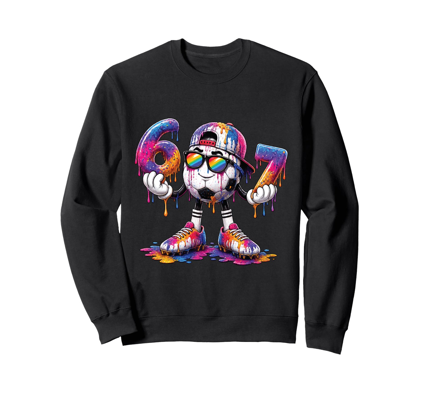 Soccer 67 Ice Cream Drip Funny Sweatshirt - Fun Novelty Design Men Women - T-Shirt, Sweatshirt, Hoodie