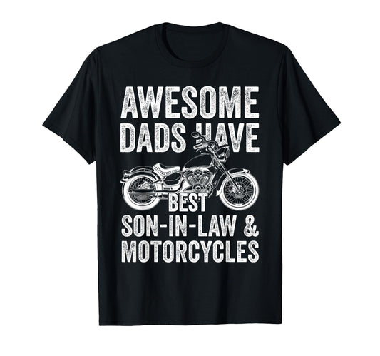 Awesome Dads Have Best Son Law And T-Shirt - Graphic Print Unisex - T-Shirt, Sweatshirt, Hoodie