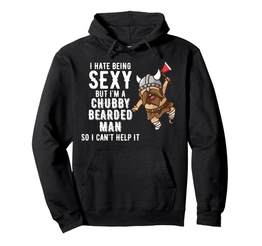 Bearded Dad Funny Beard Facts Chubby Hoodie - Aesthetic Graphic Men Women - T-Shirt, Sweatshirt, Hoodie
