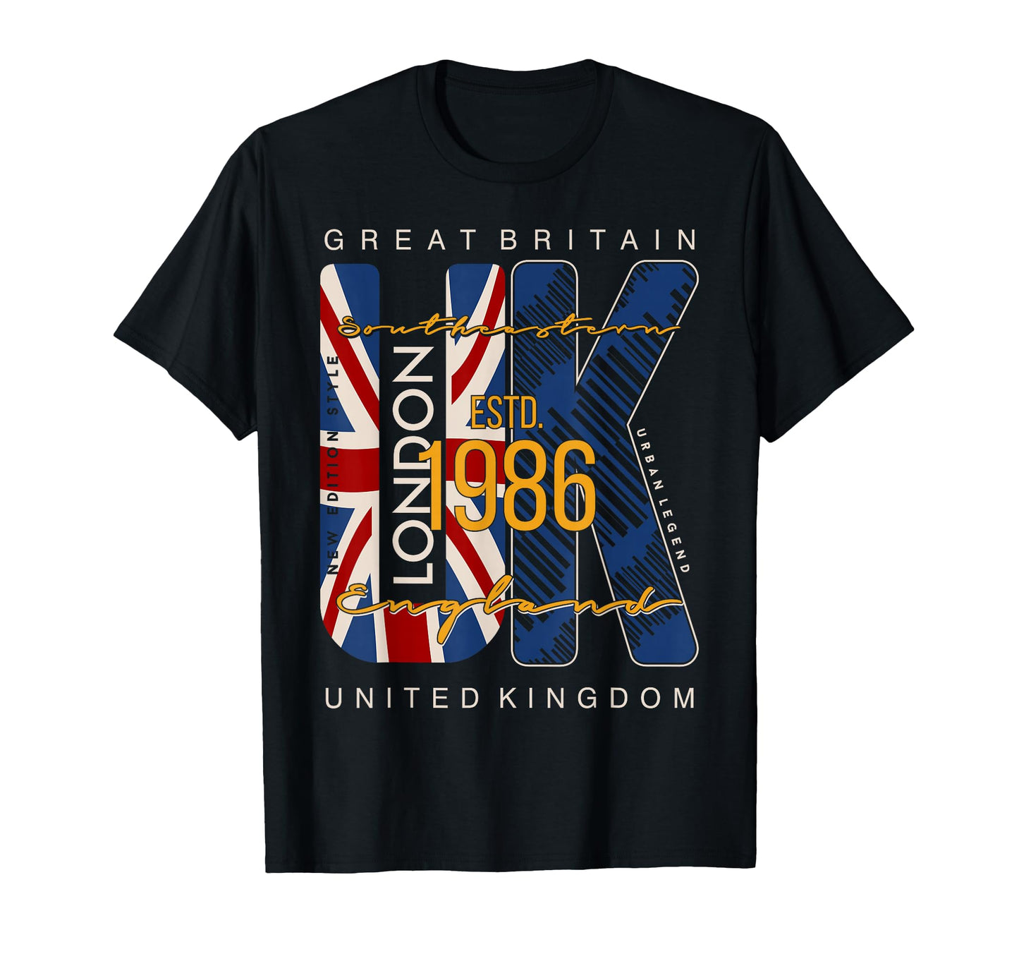 Great Britain Uk London United T-Shirt - Fun Novelty Design for Adults - T-Shirt, Sweatshirt, Hoodie