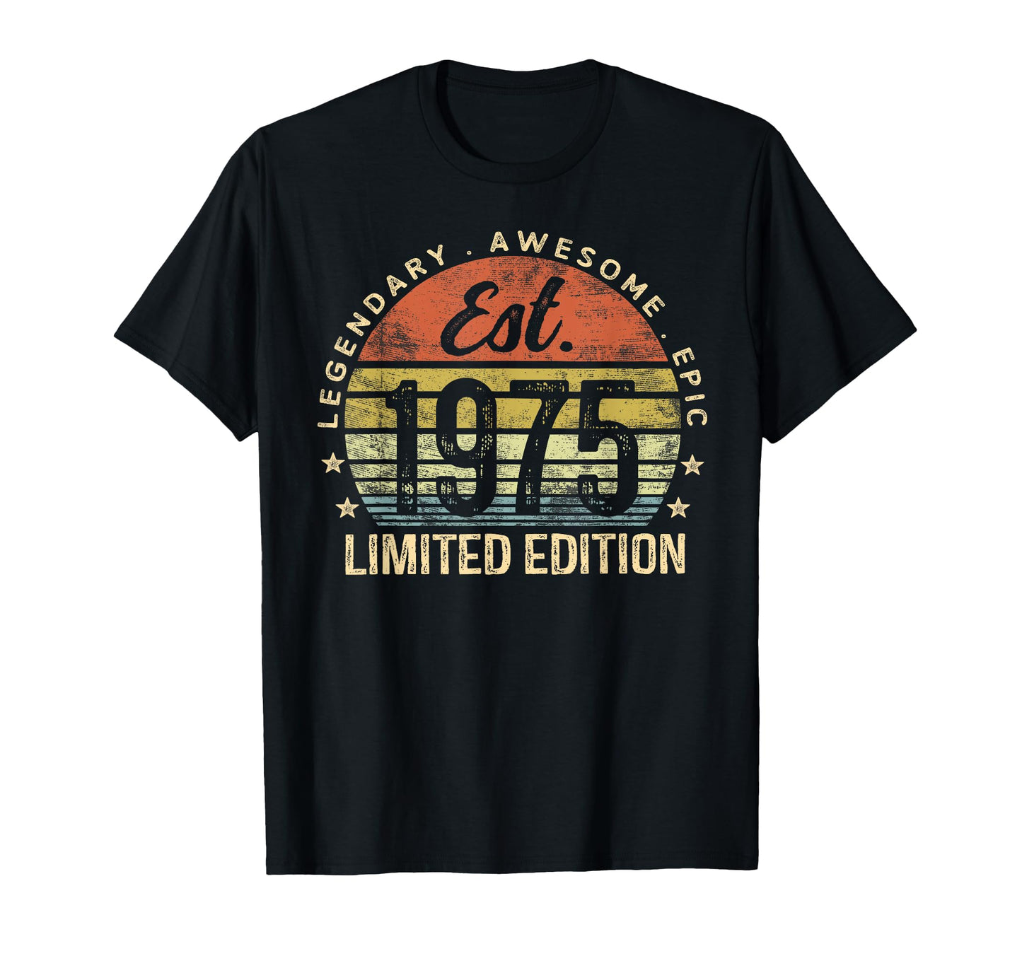 Est 1975 51St Birthday 51 Year Old T-Shirt - Minimalist Print Men Women - T-Shirt, Sweatshirt, Hoodie