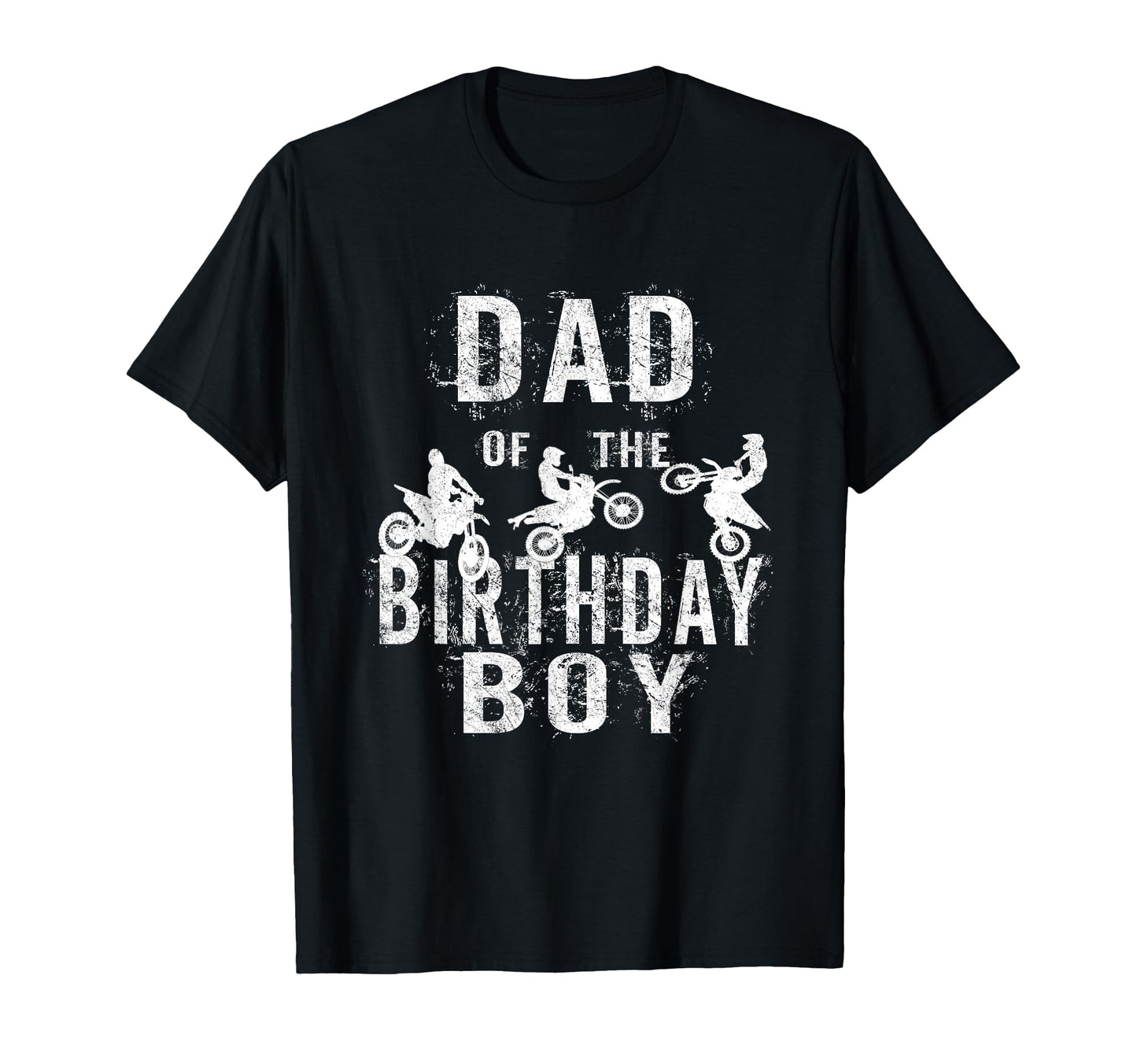Dad Birthday Dirt Bike B Day Party T-Shirt - Custom Art Print for Adults - T-Shirt, Sweatshirt, Hoodie