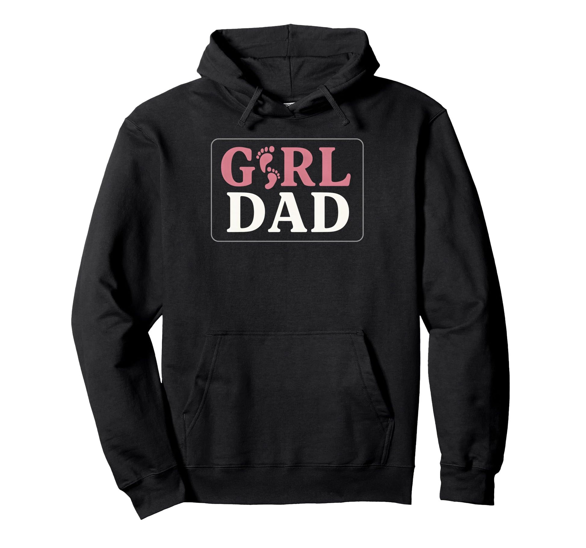 Dad Footprints Proud Father Daughter Hoodie - Minimalist Print Unisex - T-Shirt, Sweatshirt, Hoodie