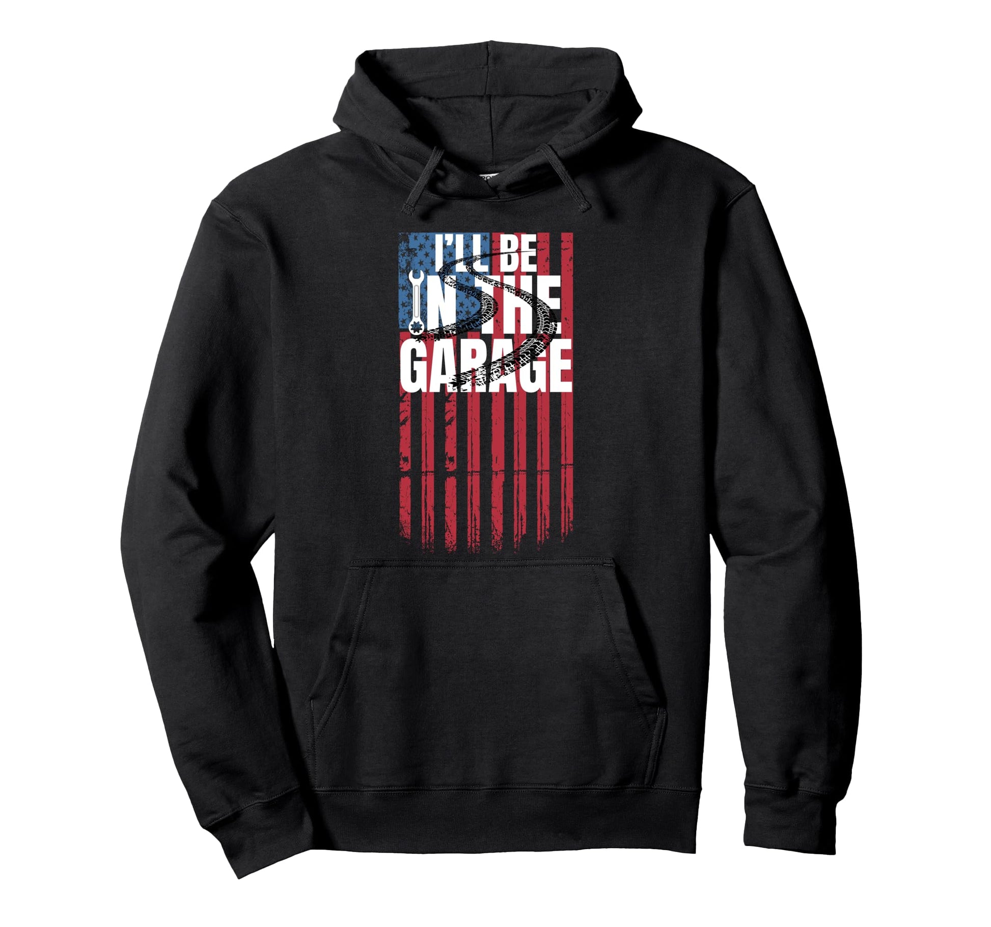 Ill Be Garage Funny Car Mechanic Dad Hoodie - Custom Art Print for Adults - T-Shirt, Sweatshirt, Hoodie