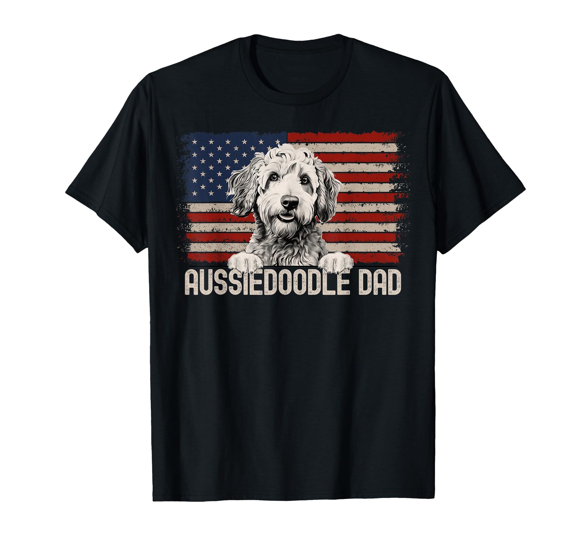 Best Dog Dad Ever American Flag T-Shirt - Minimalist Print Men Women - T-Shirt, Sweatshirt, Hoodie