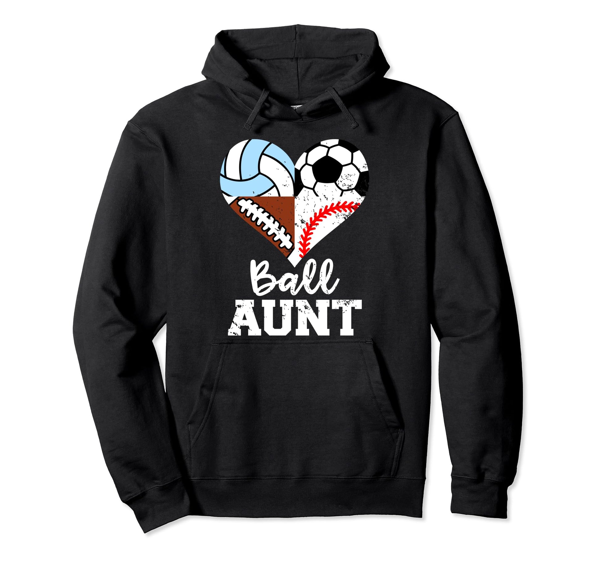 Ball Aunt Funny Soccer Football Hoodie - Casual Everyday Wear Men Women - T-Shirt, Sweatshirt, Hoodie