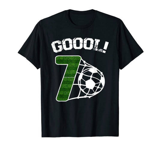 7Th Birthday Soccer Player 7Th T-Shirt - Trendy Graphic for Adults - T-Shirt, Sweatshirt, Hoodie