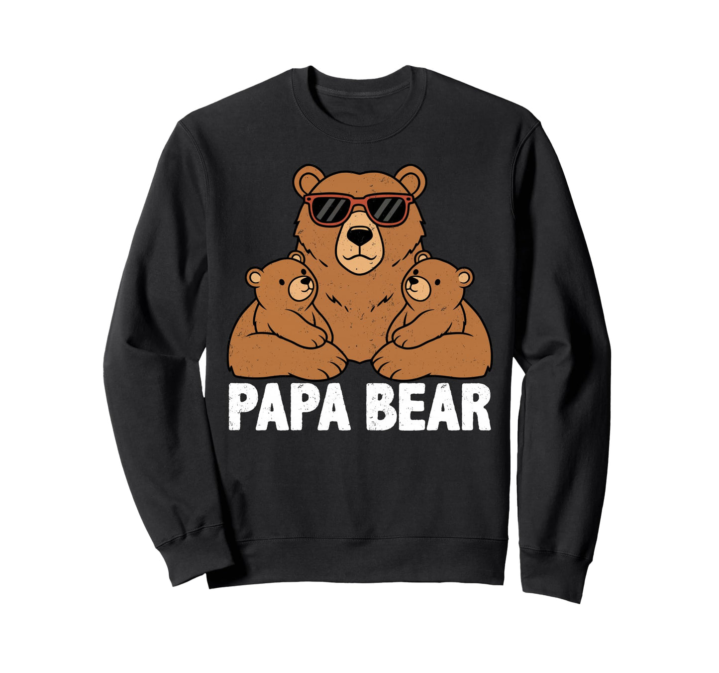 Papa Bear Two Cubs Dad And Father Sweatshirt - Aesthetic Graphic Unisex - T-Shirt, Sweatshirt, Hoodie