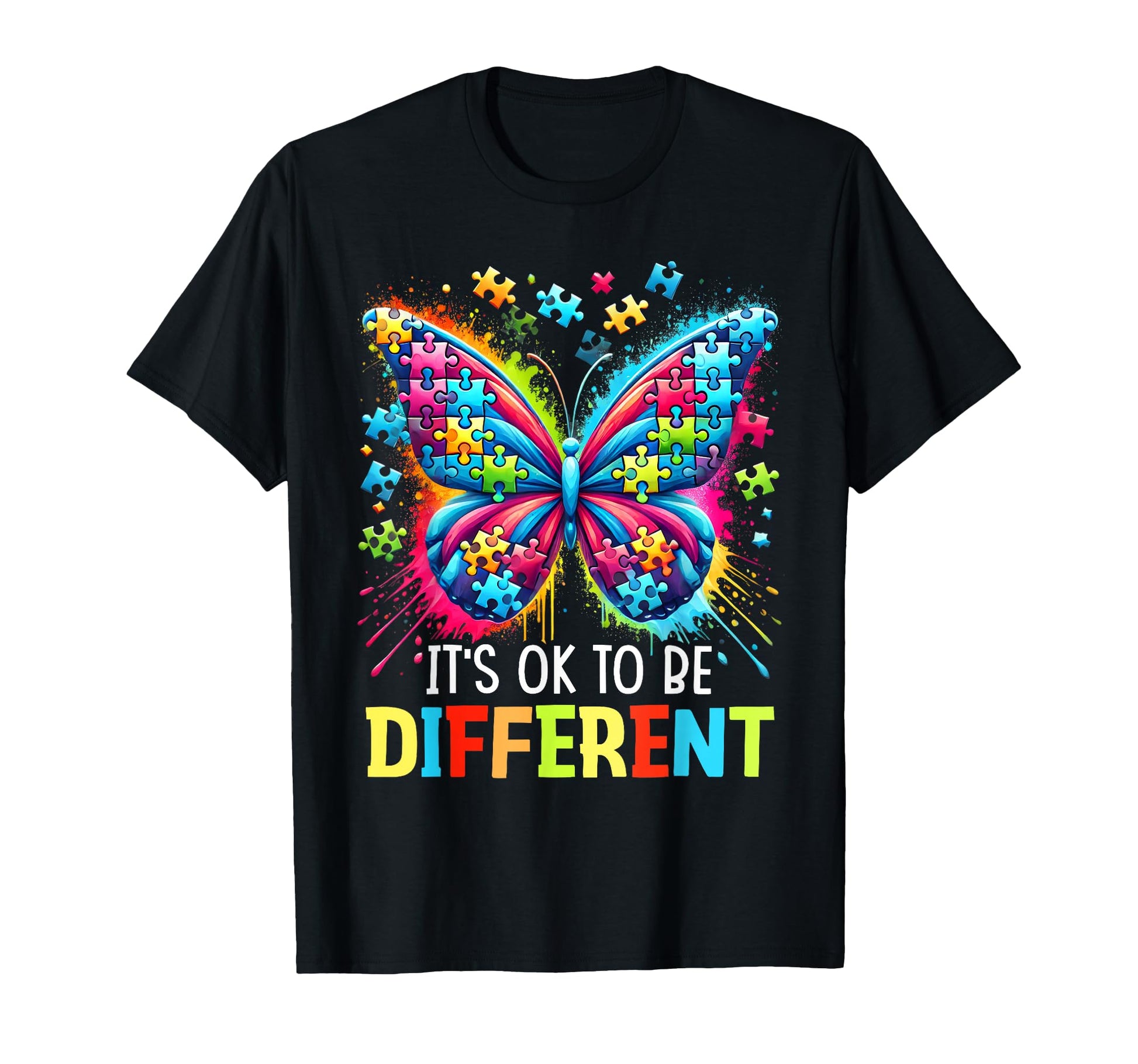 Its Ok To Be Different Butterfly T-Shirt - Minimalist Print for Adults - T-Shirt, Sweatshirt, Hoodie