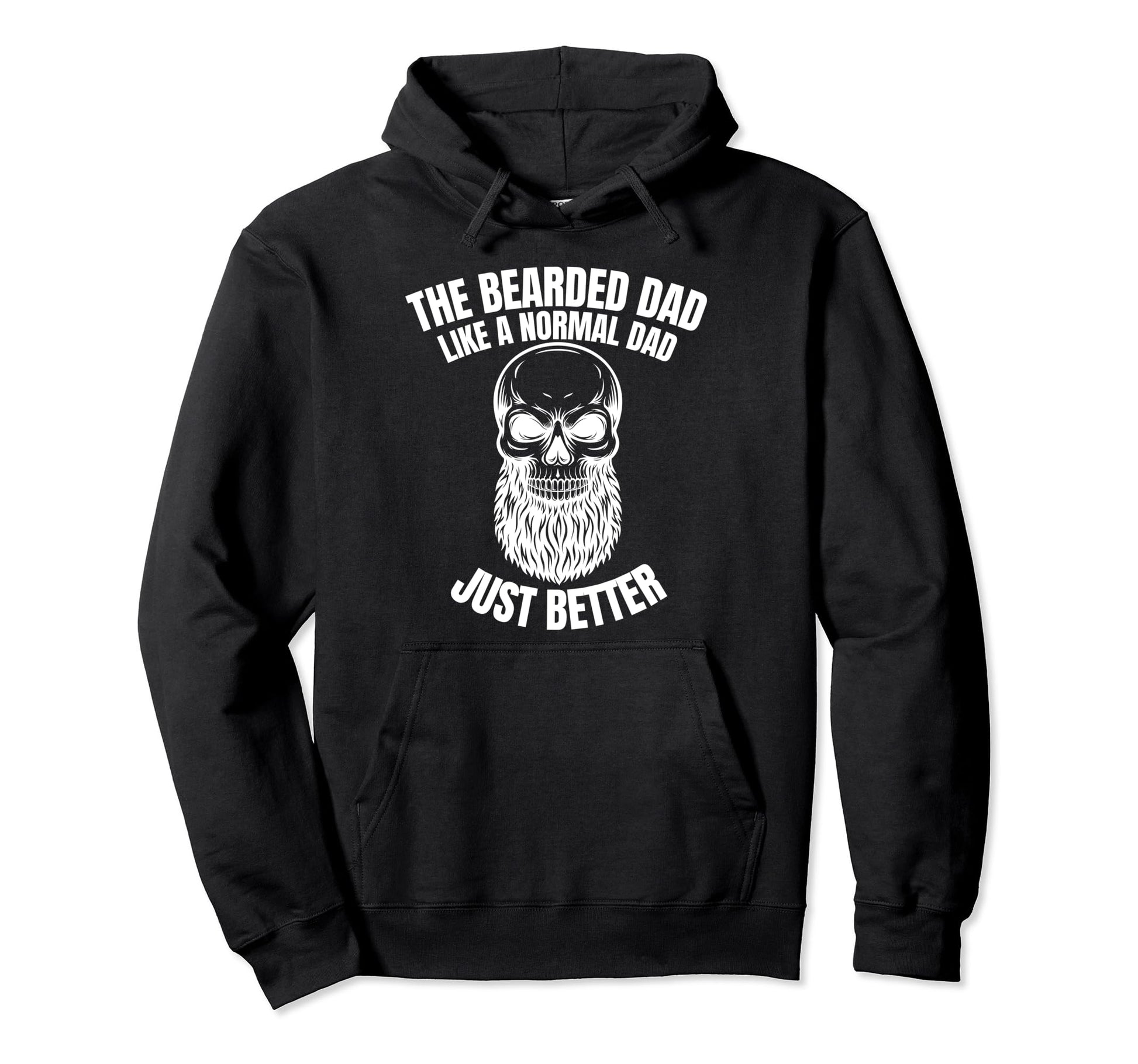 Bearded Dad Mens Beard Funny Super Step Dad Hoodie - Graphic Print Unisex - T-Shirt, Sweatshirt, Hoodie