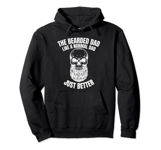 Bearded Dad Mens Beard Funny Super Step Dad Hoodie - Graphic Print Unisex - T-Shirt, Sweatshirt, Hoodie