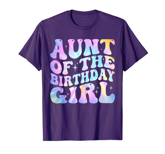 Aunt Birthday Tie Dye Colorful 1St T-Shirt - Novelty Apparel for Adults - T-Shirt, Sweatshirt, Hoodie