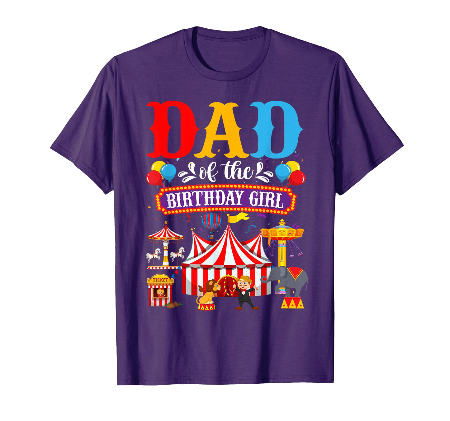 Dad Birthday Circus Carnival Family Party T-Shirt - Custom Art Print Unisex - T-Shirt, Sweatshirt, Hoodie