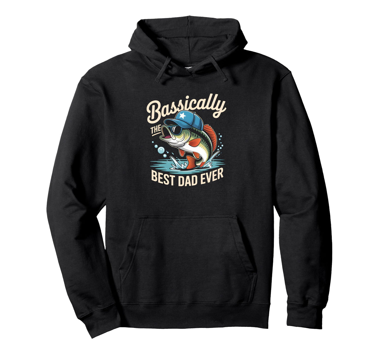 Best Dad Bass Fishing Fathers Day Angler Hoodie - Graphic Print Unisex - T-Shirt, Sweatshirt, Hoodie