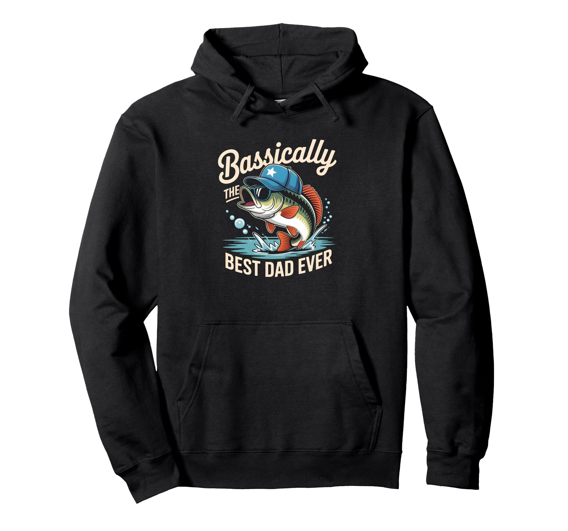 Best Dad Bass Fishing Fathers Day Angler Hoodie - Graphic Print Unisex - T-Shirt, Sweatshirt, Hoodie