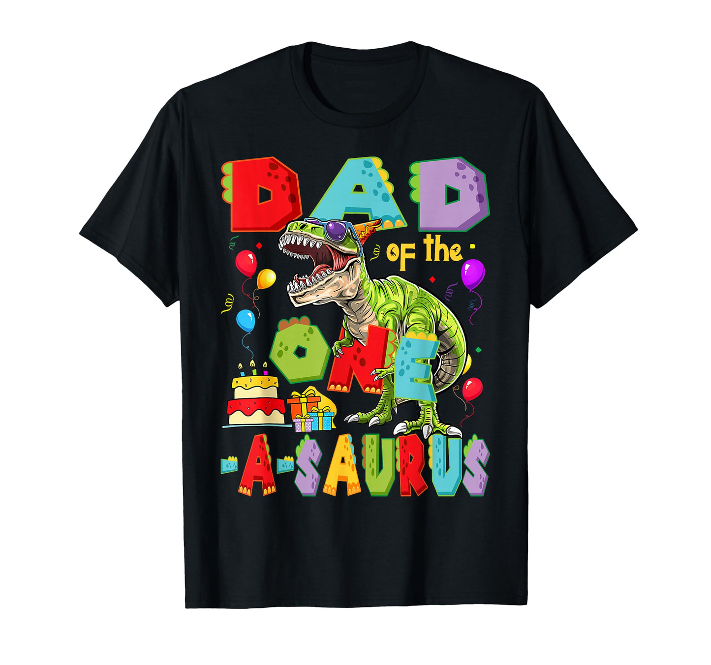 Dad One Saurus 1St Birthday Dinosaur T-Shirt - Custom Art Print Men Women - T-Shirt, Sweatshirt, Hoodie