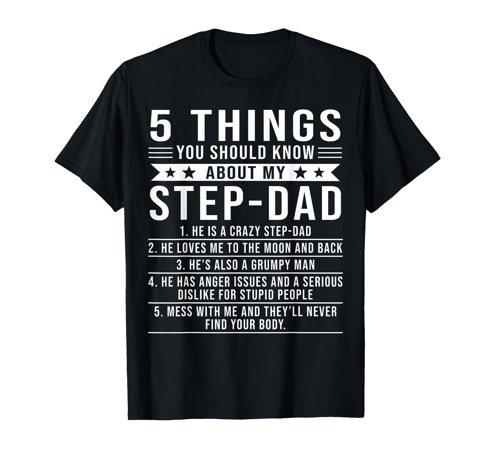 5 Things You Should Know About My Step T-Shirt - Unique Graphic for Adults - T-Shirt, Sweatshirt, Hoodie